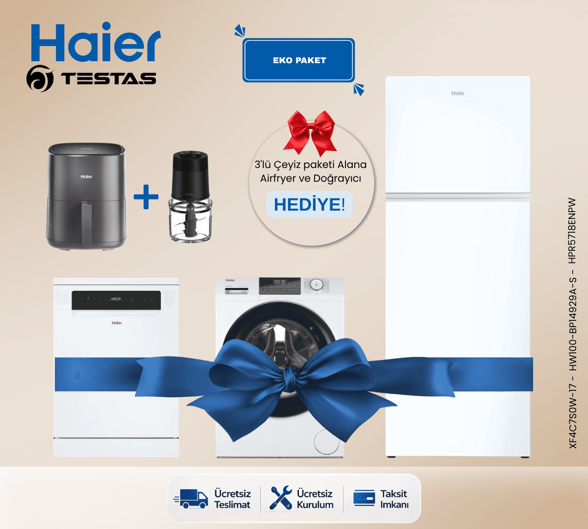 Haier 3’lü Ekonomik Çeyiz Seti